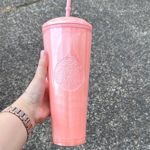 Starbucks Coral Tumbler with Straw (3 for $55)